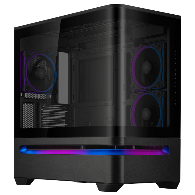 Кутия ASUS Prime AP202 ARGB mATX + 3 ARGB Вентилатора - Black 