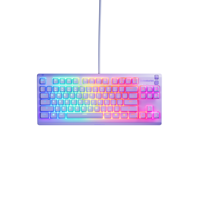 Геймърскa клавиатура SteelSeries Apex 3 TKL Lavander - Quiet Switct, US Layout 