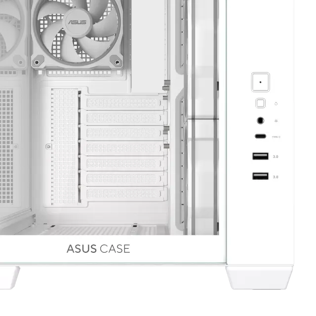 Кутия ASUS A32 PLUS Tempered Glass + 4 ARGB Вентилатора - White 