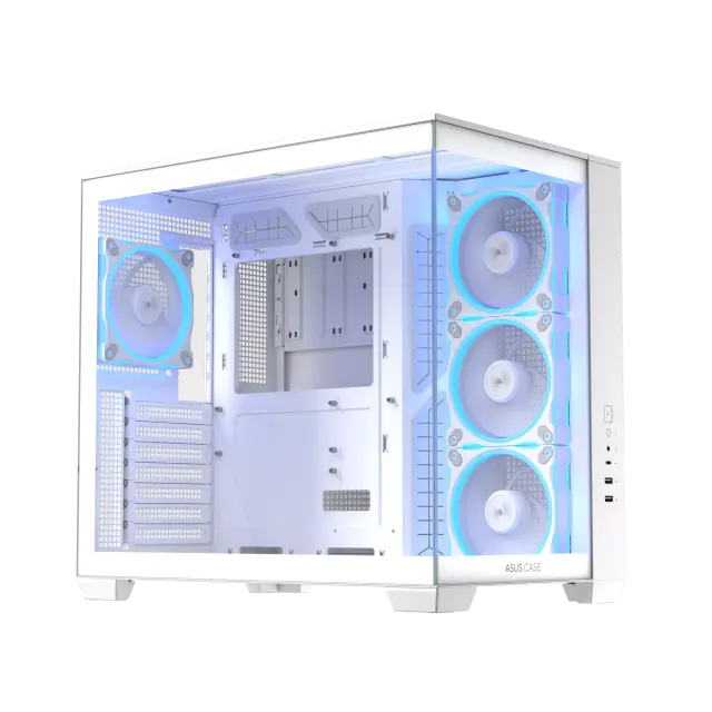 Кутия ASUS A32 PLUS Tempered Glass + 4 ARGB Вентилатора - White 