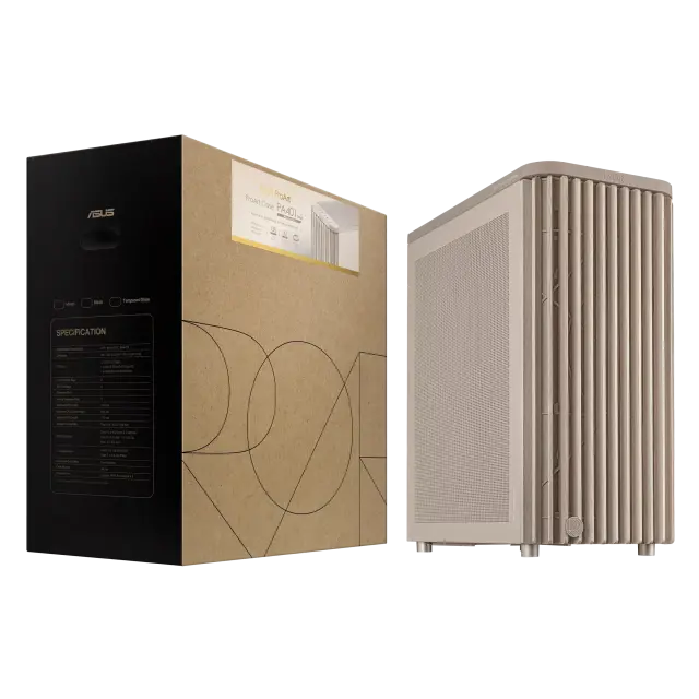 Кутия ASUS ProArt PA401 Wood Edition Beige - Mesh Panel 