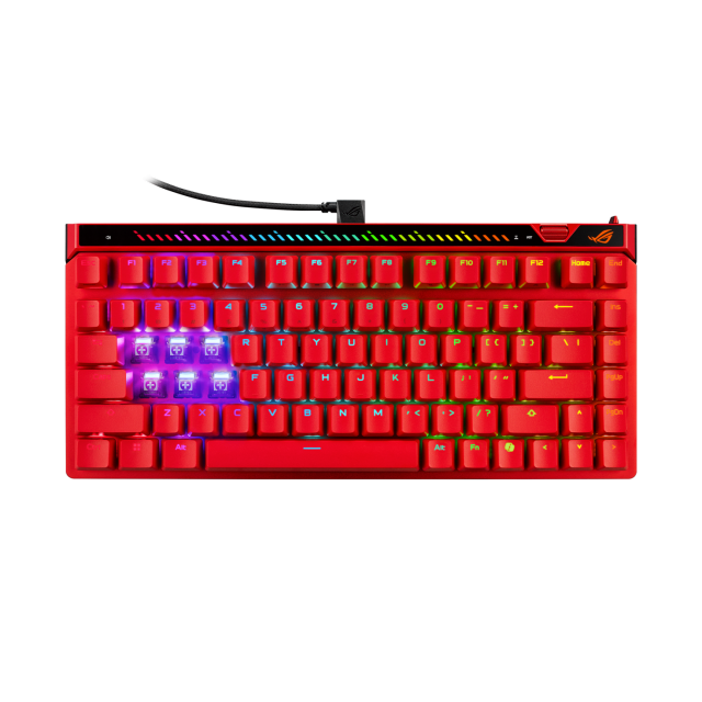 Геймърска Механична Клавиатура ASUS ROG Falchion Ace 75 HE Red - ROG HFX V2 Magnetic Switch 