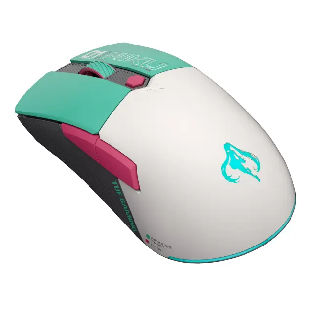 Геймърска безжична мишка ASUS TUF Gaming Mini Hatsune Miku Edition - 65g 
