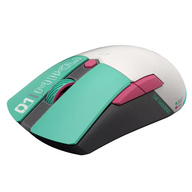 Геймърска безжична мишка ASUS TUF Gaming Mini Hatsune Miku Edition - 65g 