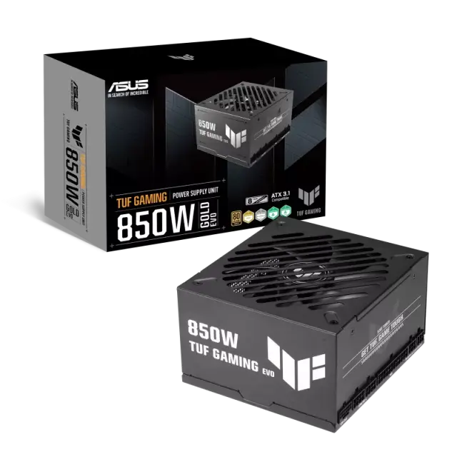 Захранващ блок ASUS TUF Gaming 850W Gold EVO, PCIe 5.1, Fully Modular 
