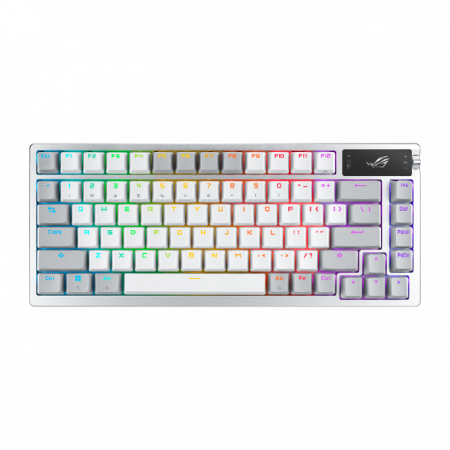 Геймърска безжична Клавиатура ASUS ROG Azoth - Moonlight White 