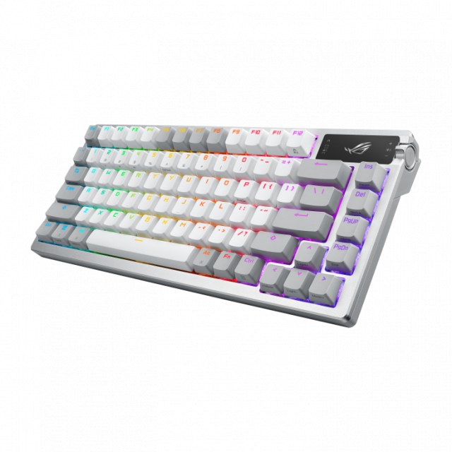 Геймърска безжична Клавиатура ASUS ROG Azoth - Moonlight White 
