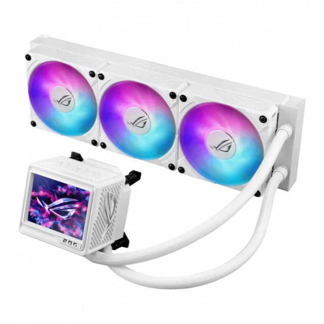 CPU AIO Liquid Cooler ASUS ROG RYUJIN III 360 ARGB EXTREME White Edition 3.5" LCD Display 