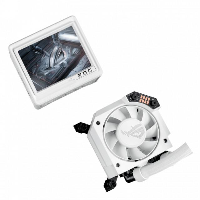 CPU AIO Liquid Cooler ASUS ROG RYUJIN III 360 ARGB EXTREME White Edition 3.5" LCD Display 