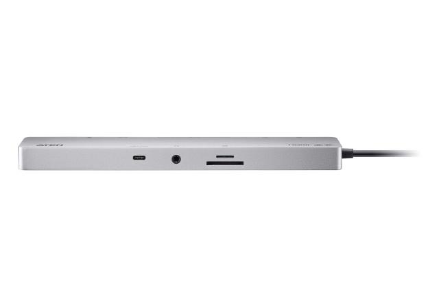 ATEN Докинг 11-in-1 USB-C Multiport Dock + Power Pass-Through, 2 x HDMI, LAN,3.5mm, USB-C, SD Card , microSD, 3 x USB 3.2 