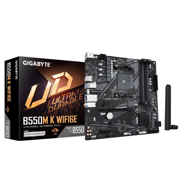 Дънна платка GIGABYTE B550M K Wi-Fi 6E, AM4 