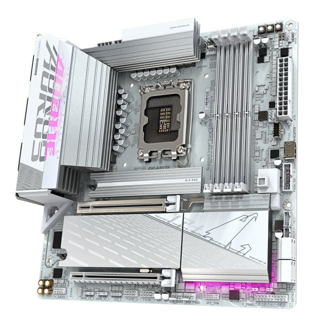Дънна платка GIGABYTE B860M AORUS ELITE WiFi 6E ICE, LGA 1851 
