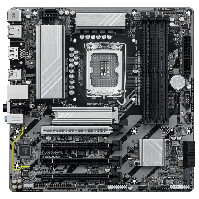 Дънна платка GIGABYTE B860M DS3H WIFI 6E, LGA 1851 