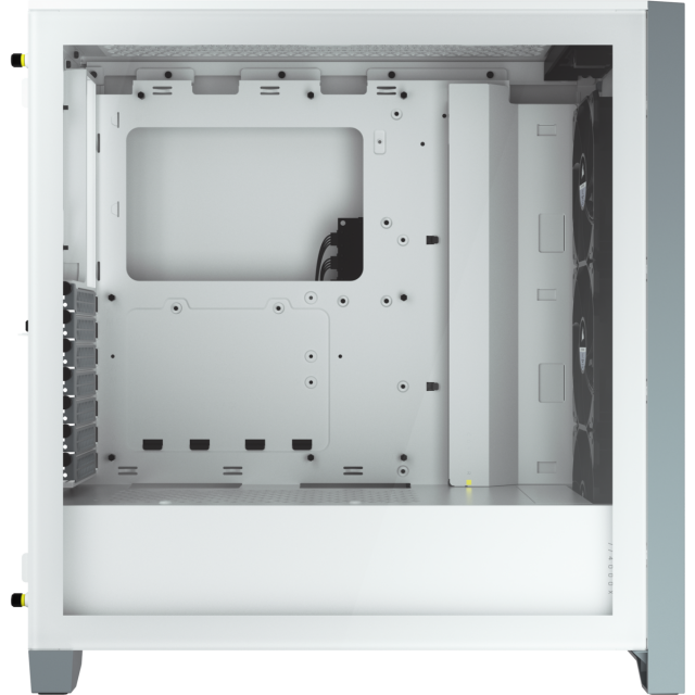 Кутия Corsair iCUE 4000X RGB Mid Tower, Tempered Glass, Бяла 