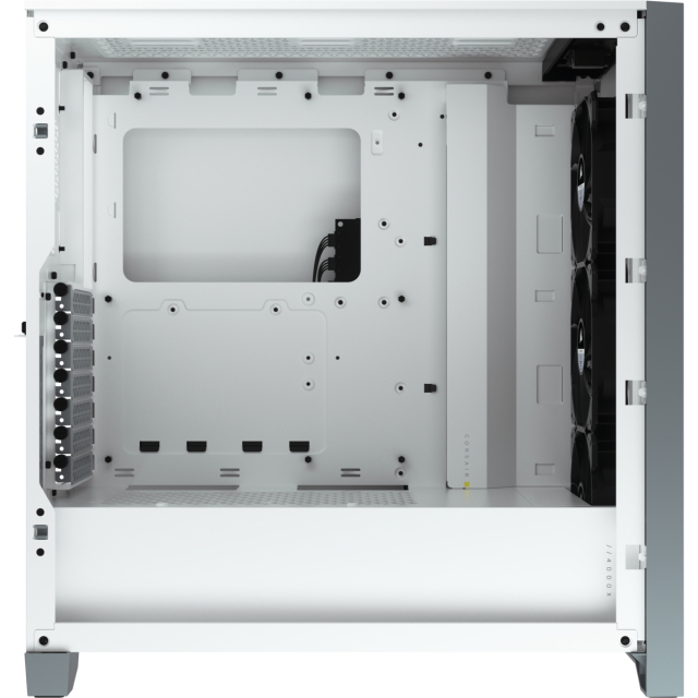 Кутия Corsair iCUE 4000X RGB Mid Tower, Tempered Glass, Бяла 
