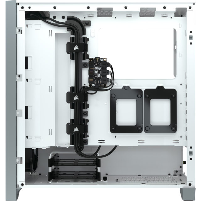 Кутия Corsair iCUE 4000X RGB Mid Tower, Tempered Glass, Бяла 