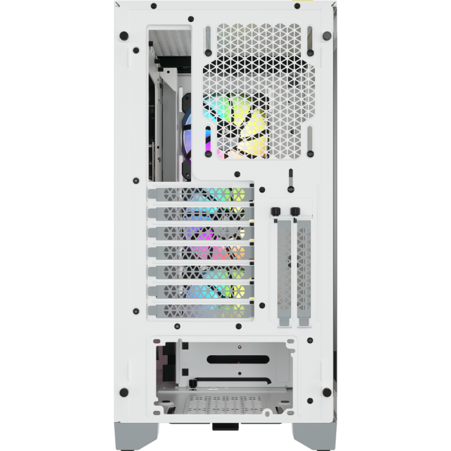 Кутия Corsair iCUE 4000X RGB Mid Tower, Tempered Glass, Бяла 