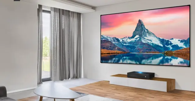 4LED RGB лазерен smart проектор BenQ v5010i, 2500lm, 4K, HDR10+, 2500000:1, 98% DCI-P3, 100% Rec. 709, WiFi, Bluetooth, AirPlay, Google Cast, Netflix 