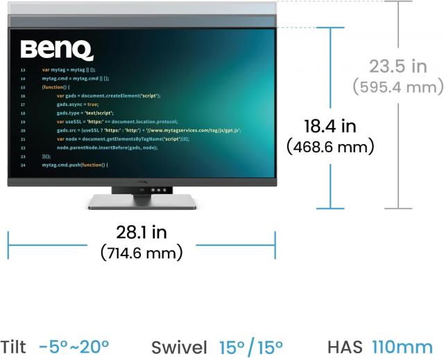 Programming Monitor BenQ RD320U, 31.5" 