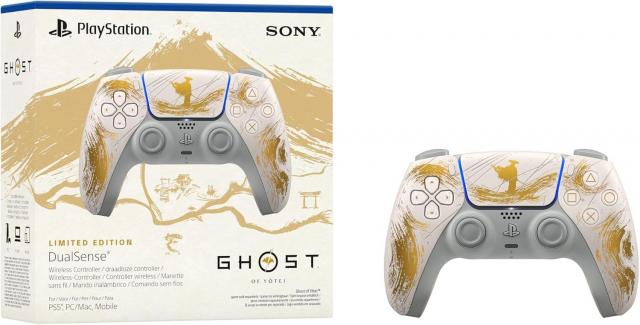 Безжичен контролер Sony DualSense - Ghost of Yotei Gold Limited Edition 