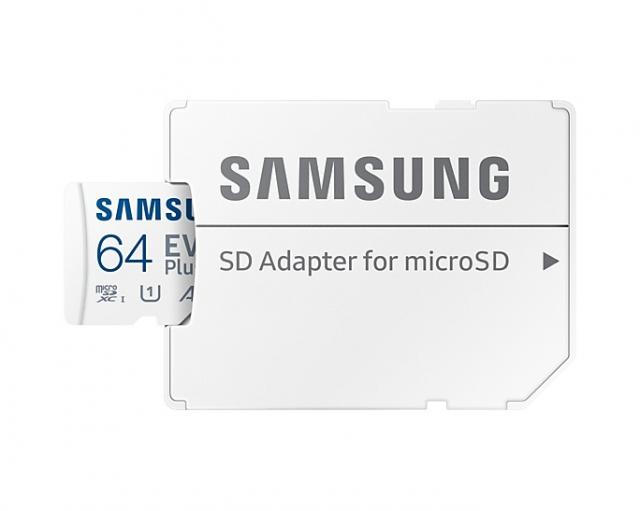 Memory card Samsung EVO Plus microSDXC, 64GB, Adapter 