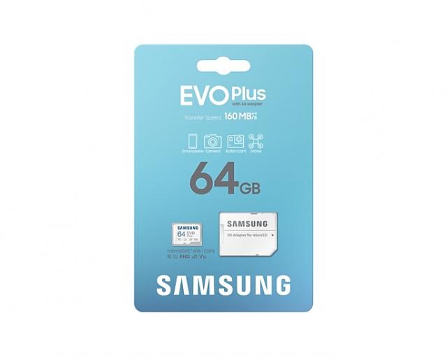 Memory card Samsung EVO Plus microSDXC, 64GB, Adapter 