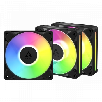 Комплект вентилатори ARCTIC BioniX P12 A-RGB PWM 120mm Daisy Chain - Черен