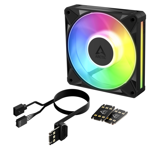 Вентилатор ARCTIC BioniX P12 A-RGB PWM 120mm Daisy Chain - Черен 
