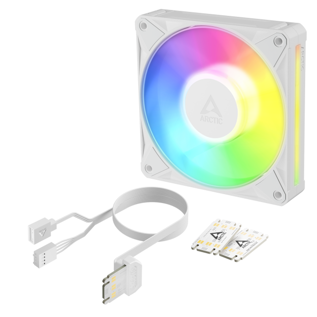 Вентилатор ARCTIC BioniX P12 A-RGB PWM 120mm Daisy Chain - Бял 