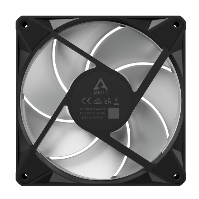 Вентилатор ARCTIC BioniX P14 A-RGB PWM 140mm Daisy Chain - Черен 