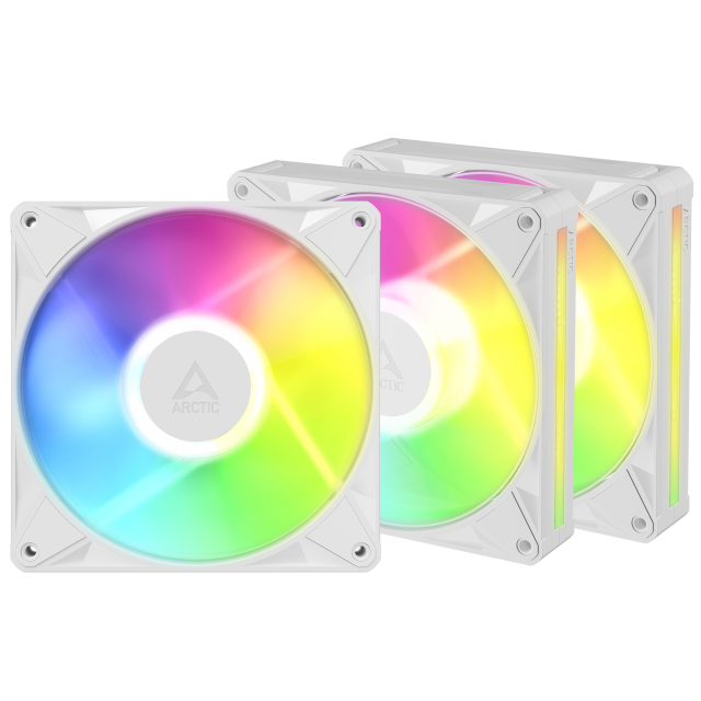 Комплект вентилатори ARCTIC BioniX P14 A-RGB PWM 140mm Daisy Chain - Бял 
