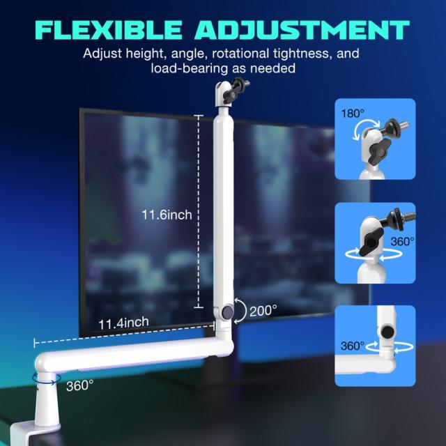 Стойка за микрофон FIFINE BM88 White High End Boom Arm Stand 