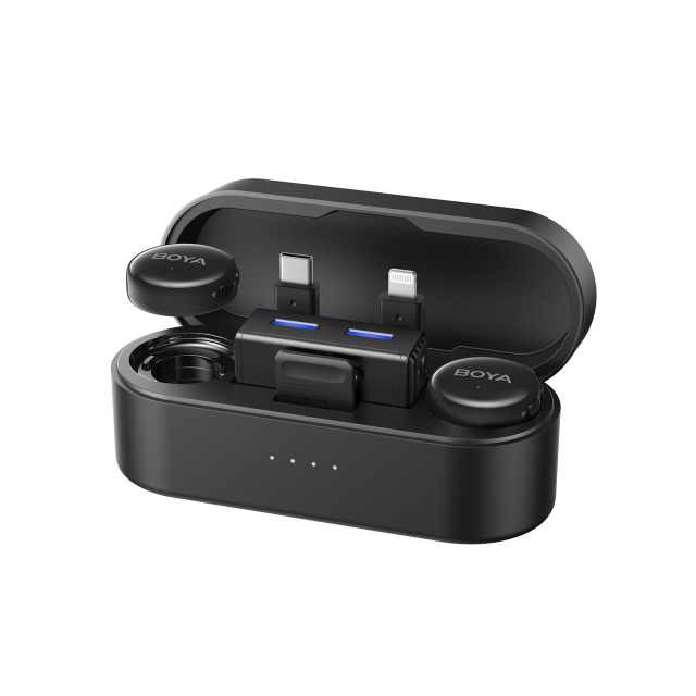 Безжична система микрофони BOYA BOYALINK 3-01 with lightning+USB-C +3.5mm TRS plug 