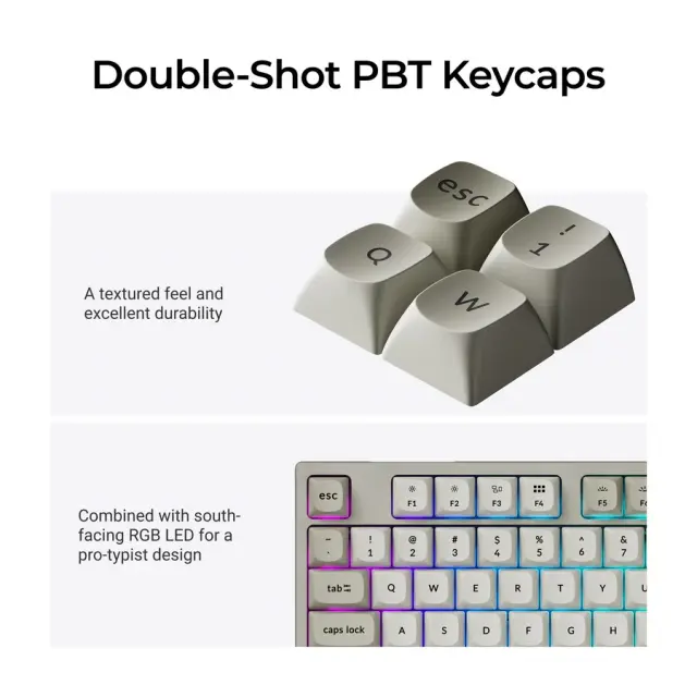 Геймърска Механична клавиатура Keychron C1 Pro 8K QMK - Super Banana Switch 