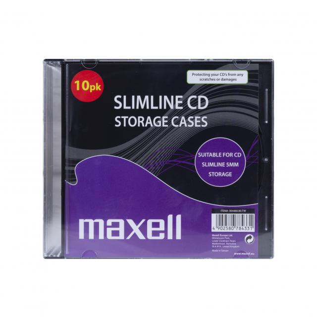 Slim Black case CD/DVD Box MAXELL 10pk /price for 10 pcs/ 