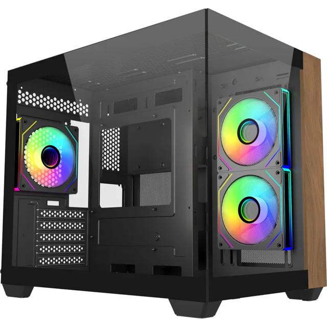 Case CoolerMaster Elite 481 Wood - Black 