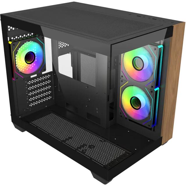 Case CoolerMaster Elite 481 Wood - Black 