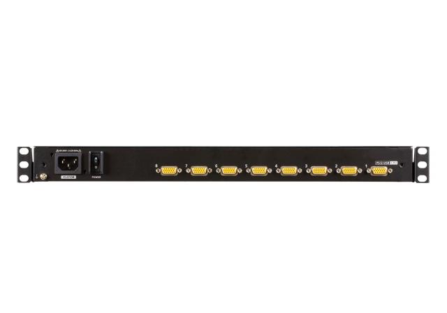 KVM Конзола ATEN 19" 8-Port PS/2-USB VGA Single Rail LCD KVM Switch 