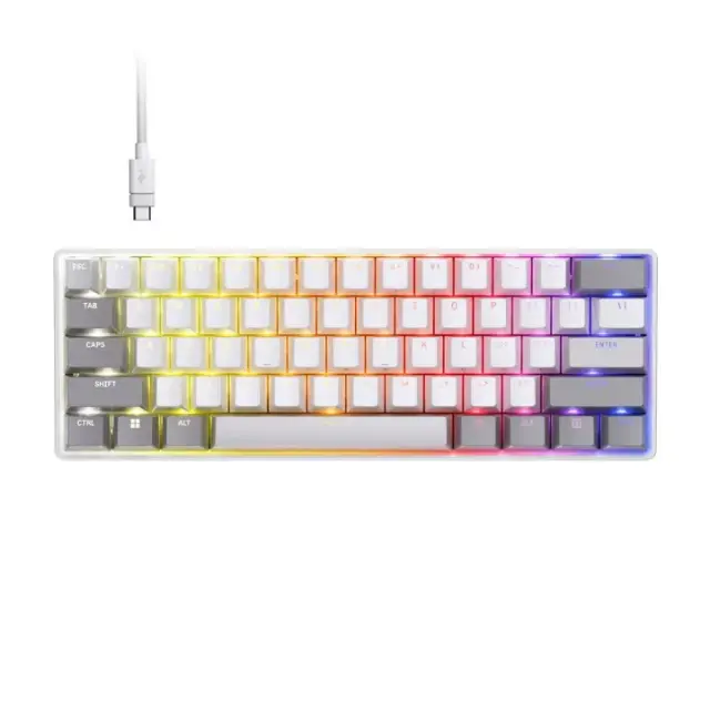 Геймърскa механична клавиатура Corsair Clipper Mini 60 Hall Effect - Hyperdrive Magnetic Switch - White 