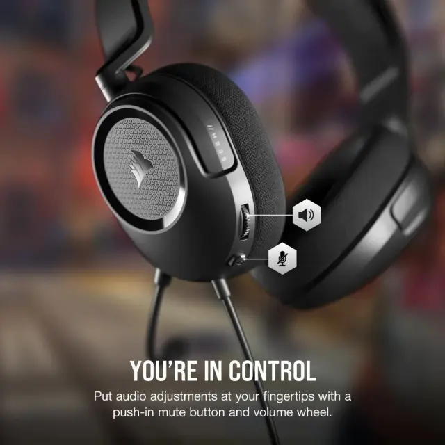 Геймърски слушалки с микрофон Corsair HS35 SURROUND v2 7.1 Dolby Audio 3.5mm/USB 