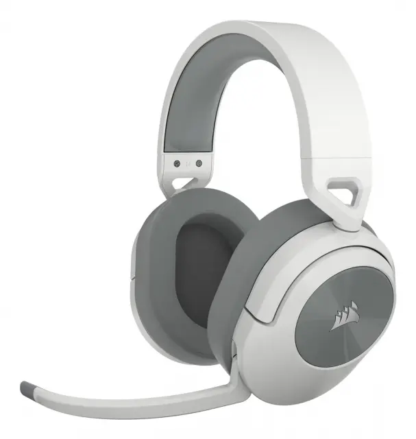 Геймърски слушалки с микрофон Corsair HS55 White безжични и блутут PC/PS5/PS4 