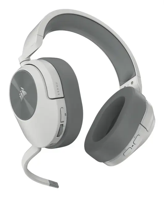 Геймърски слушалки с микрофон Corsair HS55 White безжични и блутут PC/PS5/PS4 