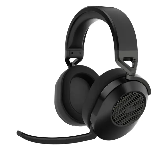 Геймърски слушалки с микрофон Corsair HS65 v2 Carbon безжични и блутут PC/PS5/PS4, Black 
