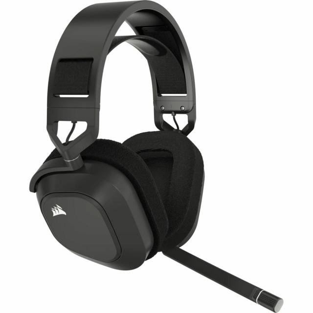 Геймърски слушалки с микрофон Corsair HS80 MAX Steel Grey безжични и блутут PC/PS5/PS4 
