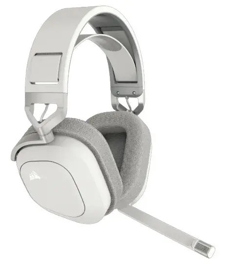 Геймърски слушалки с микрофон Corsair HS80 MAX White безжични и блутут PC/PS5/PS4 