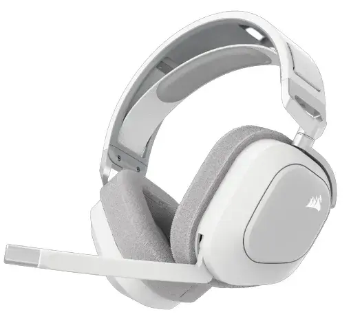 Геймърски слушалки с микрофон Corsair HS80 MAX White безжични и блутут PC/PS5/PS4 
