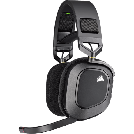 Геймърски слушалки с микрофон Corsair HS80 RGB Carbon безжични PC/PS5/PS4 
