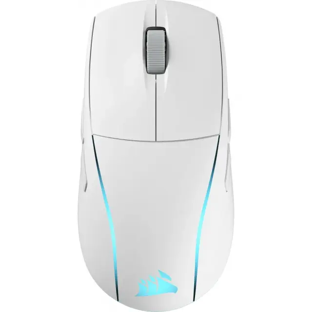 Геймърскa безжична/блутут мишка Corsair M75 White Wireless Lightweight RGB 