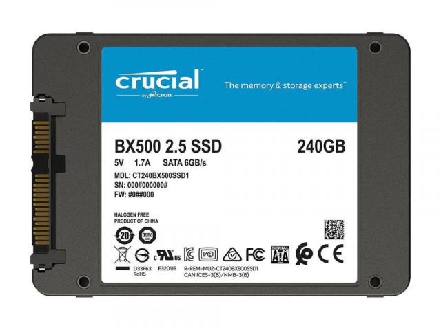 SSD Crucial BX500 240GB 3D NAND 2.5 inch 
