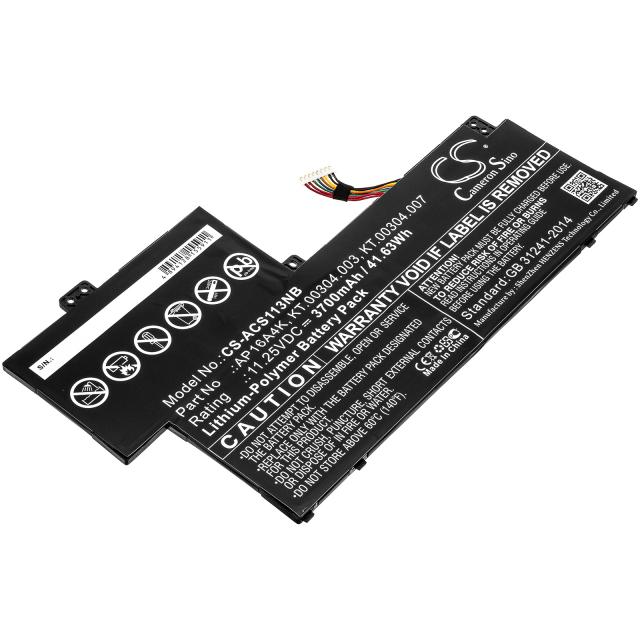 Laptop Battery for ACER Aspire One Cloudbook 11 AO1-132, SWIFT 1 SF113-31-P2JX, AP16A4K LiPo 11.25V 3700mAh  CAMERON SINO 
